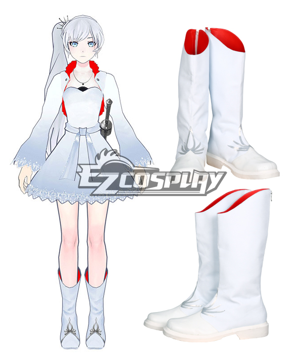 RWBY White Weiss Schnee Flat Shoes Cosplay Boots