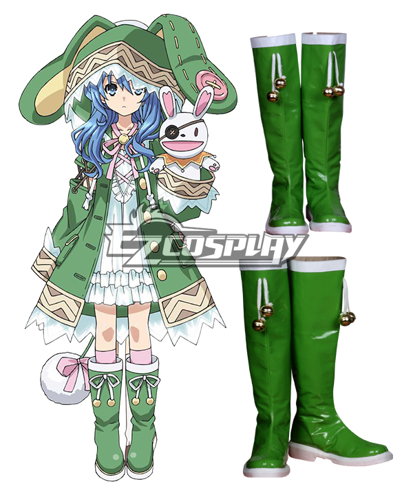 Date A Live Yoshino Hermit Green Shoes Cosplay Boots