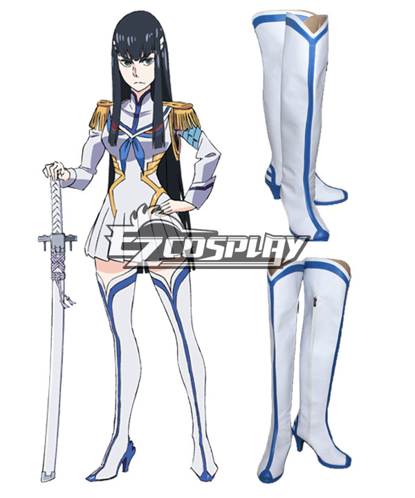 KILL la KILL Satsuki Kiryuin White Shoes Cosplay Boots