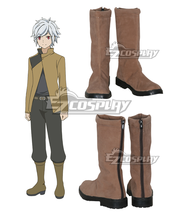 DanMachi Is It Wrong to Try to Pick Up Girls in a Dungeon? Bell Cranel Brown Shoes Cosplay Boots - B Edition
