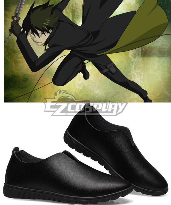 Darker Than Black Hei The Black Reaper Li Shunsheng Lee Hyunsik Cosplay Flat Black Shoes