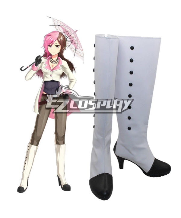 RWBY Neopolitan Neo White Shoes Cosplay Boots