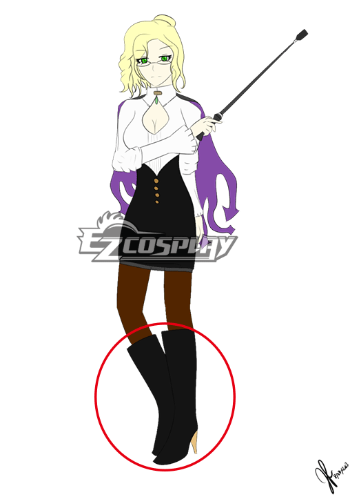 

RWBY Beacon Academy staff Glynda Goodwitch High Heel boots Cosplay Shoes