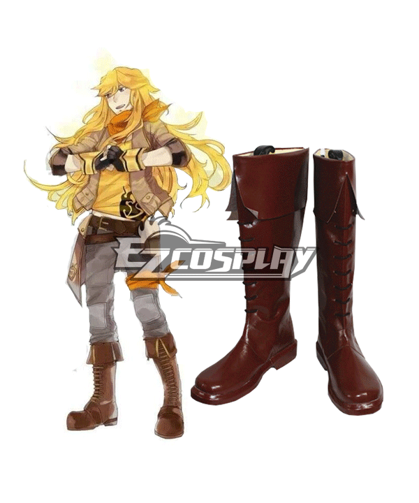 RWBY Yang Xiao Long Male Version Brown Shoes Cosplay Boots