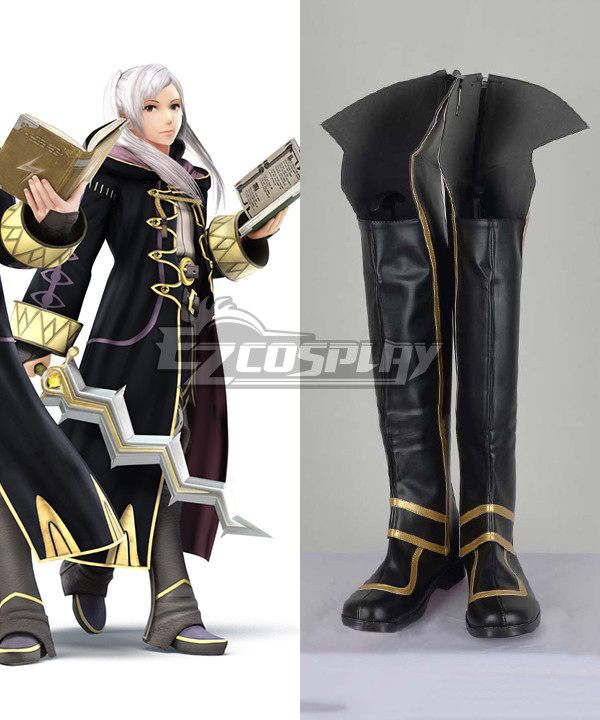 FE Awakening Weibliche Robin Schwarze oder braune Schuhe Cosplay Stiefel