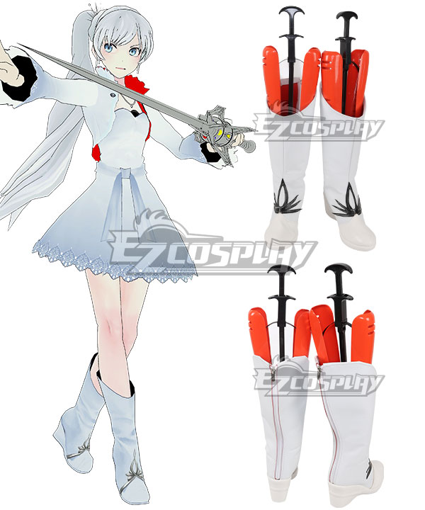 RWBY White Trailer Weiss Schnee White Shoes Cosplay Boots