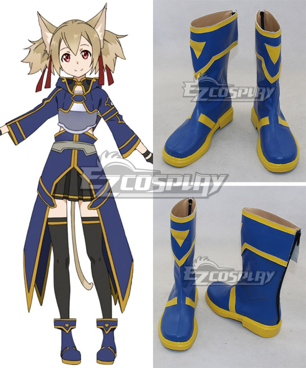 

Sword Art Online ALfheim Online SAO ALO Ayano Keiko Silica Blue Shoes Cosplay Boots