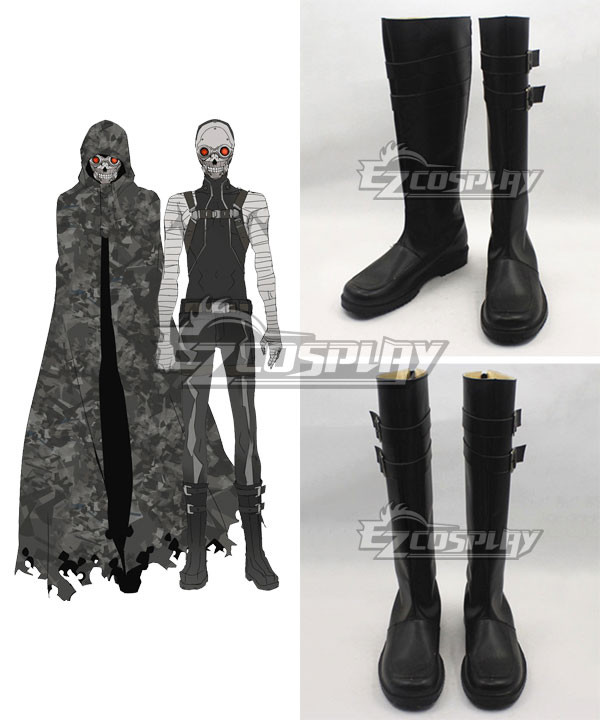 

Sword Art Online Gun Gale Online SAO GGO Death Gun Black Shoes Cosplay Boots