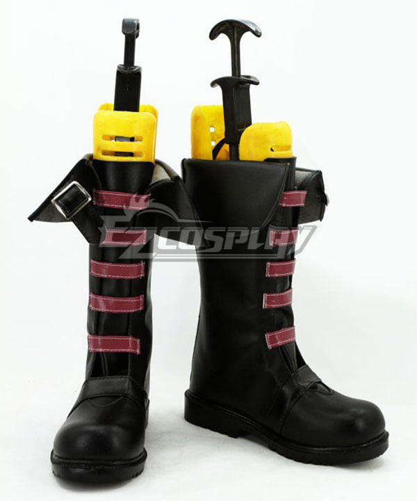 LOL League Of Legends Loose Cannon Jinx Black Shoes Cosplay Boots