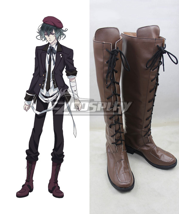 Diabolik Lovers More Blood Mukami Azusa Brown Shoes Cosplay Boots - A Edition