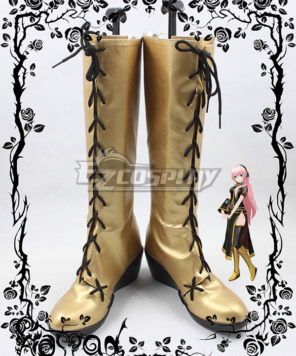 

Vocaloid Megurine Luka Golden Shoes Cosplay Boots