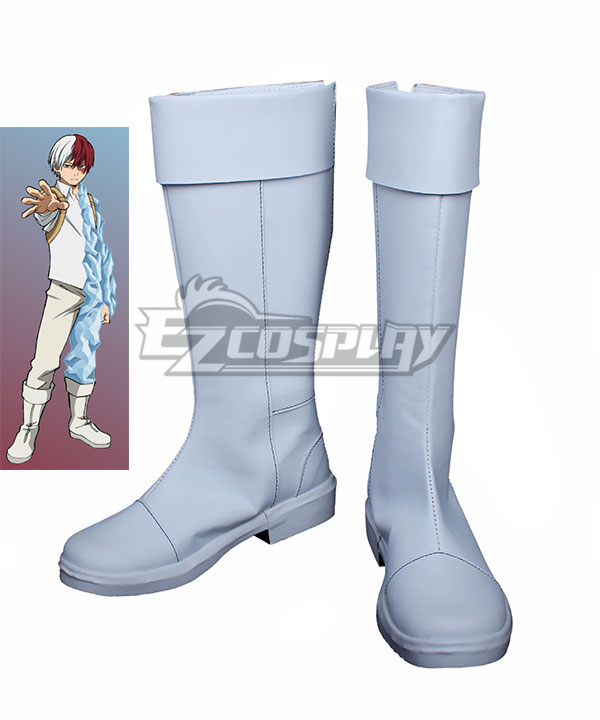 

My Hero Academia Boku no Hero Akademia Shoto Todoroki White Shoes Cosplay Boots
