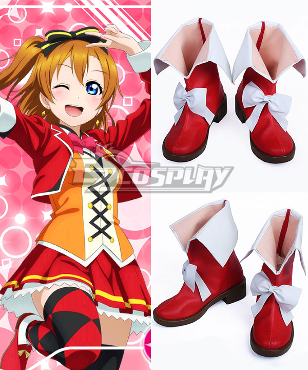 Love Live! Lovelive! School Idol Festival Sunny Day Song Honoka Kousaka Red Shoes Cosplay Boots