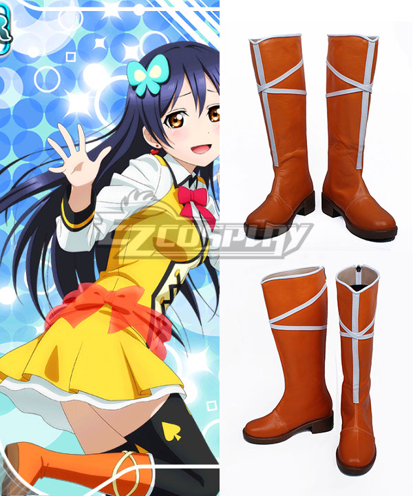 Love Live! Lovelive! School Idol Festival Sunny Day Song Umi Sonoda Orange Shoes Cosplay Boots