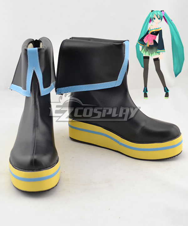 Vocaloid Oiran Hatsune Miku Black Cosplay Shoes