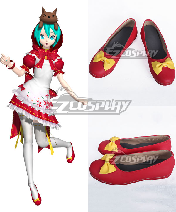 

Vocaloid Project Diva 2nd Hatsune Miku Little Red Riding Hood Red Cosplay Shoes