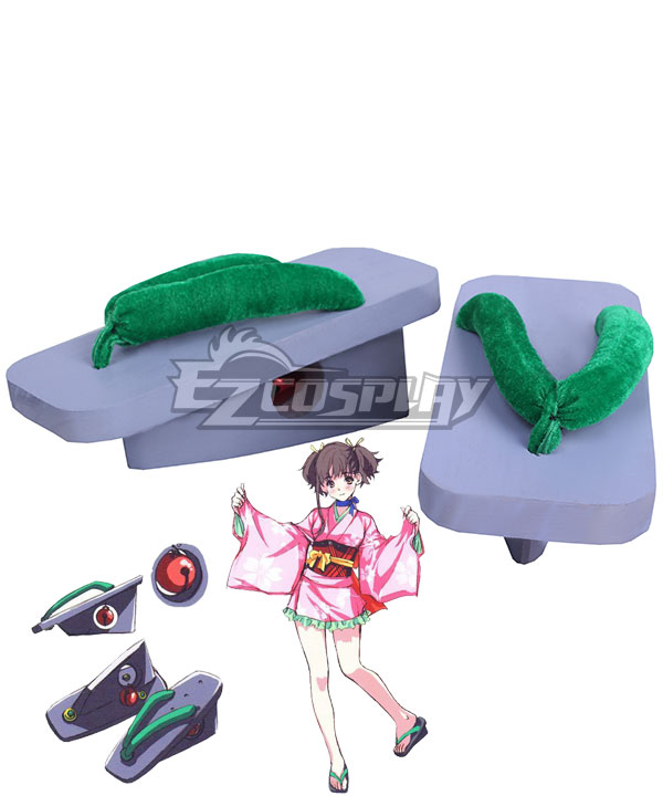 

Kabaneri of the Iron Fortress Mumei Kimono Green Cosplay Shoes