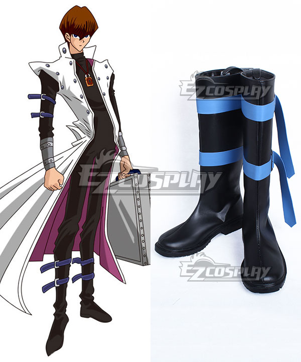 

Yu-Gi-Oh! Yugioh Kaiba Seto Black Shoes Cosplay Boots