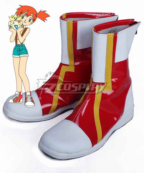 Pokemon Pocket Monster Advanced Generation Misty White And Red Cosplay Shoes