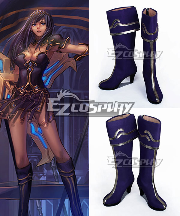 League of Legends LoL The Battle Mistress Sivir Purple Cosplay Shoes