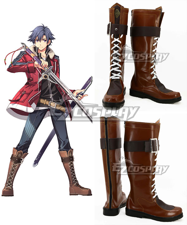 The Legend of Heroes Trails of Cold Steel Rean Schwarzer Brown Shoes Cosplay Boots