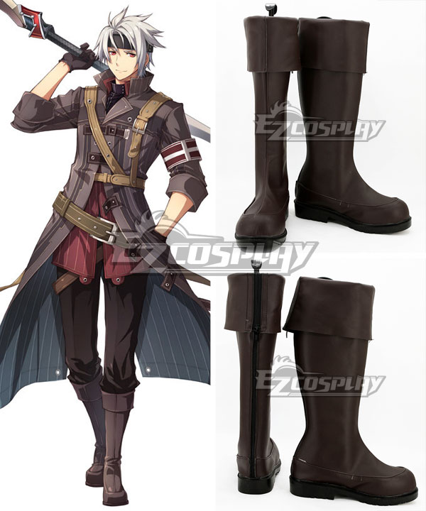 The Legend of Heroes Trails of Cold Steel Crow Armbrust Brown Shoes Cosplay Boots
