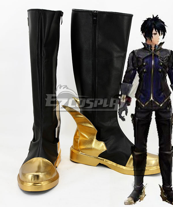 God Eater 2 Protagonist Male Black Shoes Cosplay Boots