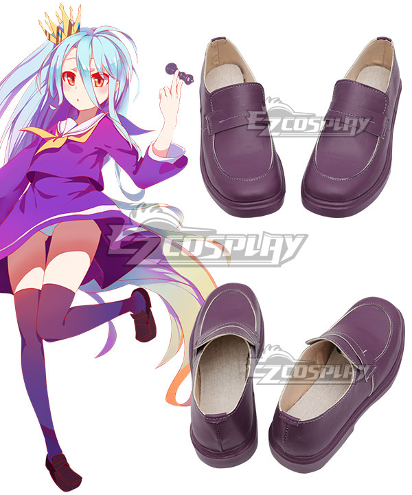 

No Game No Life Shiro Dark Purple Cosplay Shoes