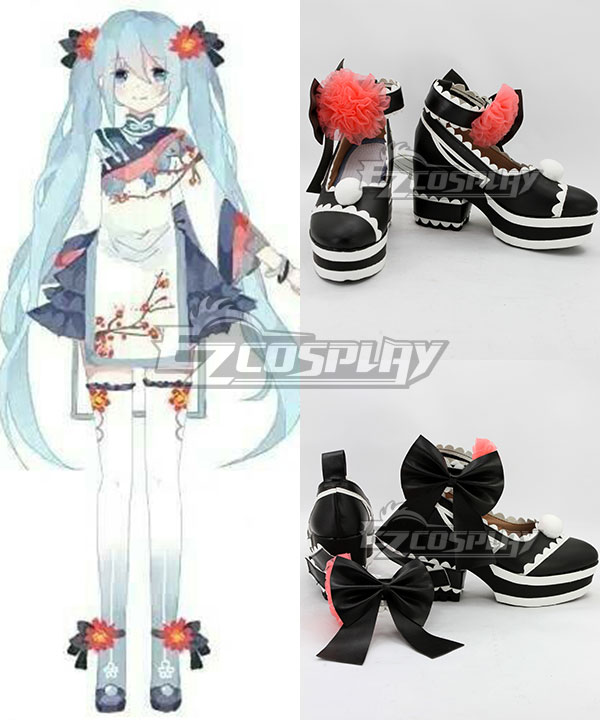 

Vocaloid Hatsune Miku Black Cosplay Shoes - B Edition