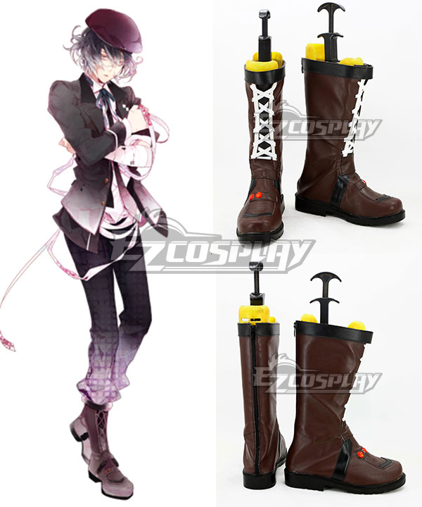 Diabolik Lovers More Blood Mukami Azusa Brown Shoes Cosplay Boots - B Edition