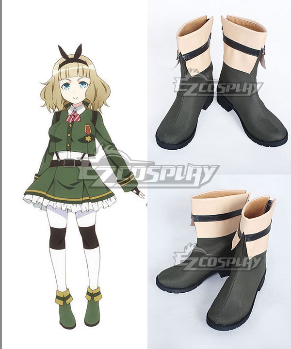 

AntiMagic Academy The 35th Test Platoon Usagi Saionji Green Shoes Cosplay Boots