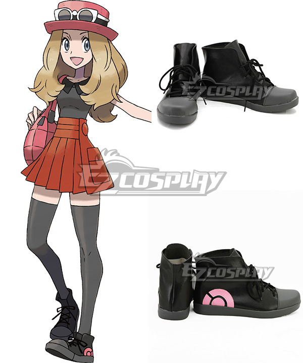 PM XY PM Serena Black Cosplay Shoes