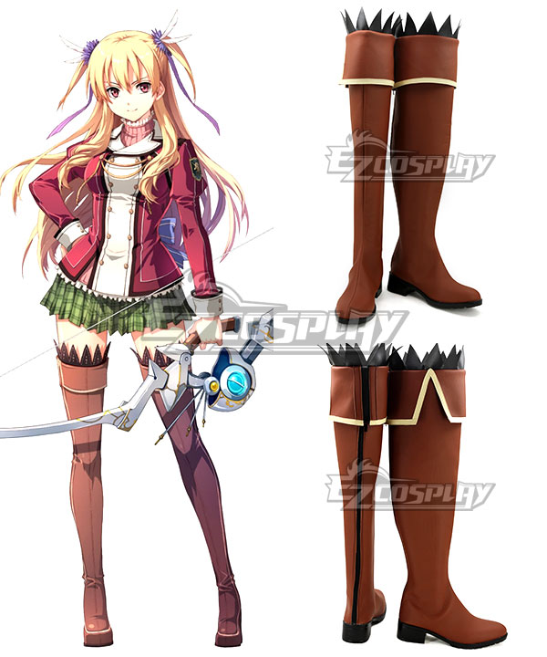 The Legend of Heroes Trails of Cold Steel Alisa Reinford Brown Shoes Cosplay Boots