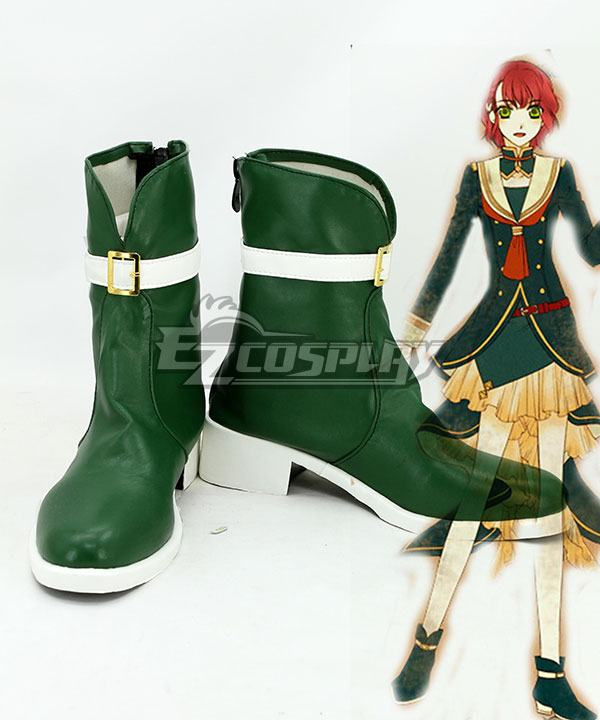 Harukanaru Toki no Naka de 6 Azusa Takatsuka Green Shoes Cosplay Boots