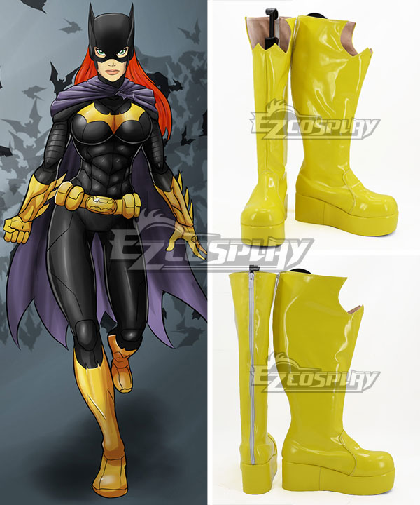 

DC Batman Batgirl Yellow Shoes Cosplay Boots