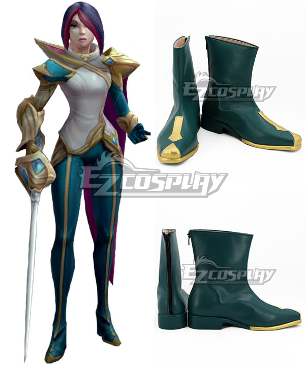 League of Legends LOL Fiora the Grand Duelist Cyan Shoes Cosplay Boots