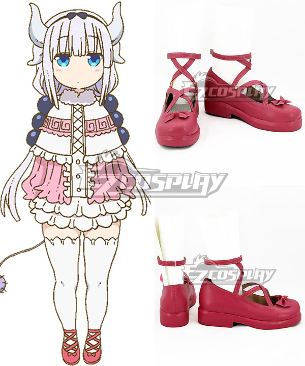 

Miss Kobayashi's Dragon Maid Kanna Kamui Pink Cosplay Shoes - B Edition