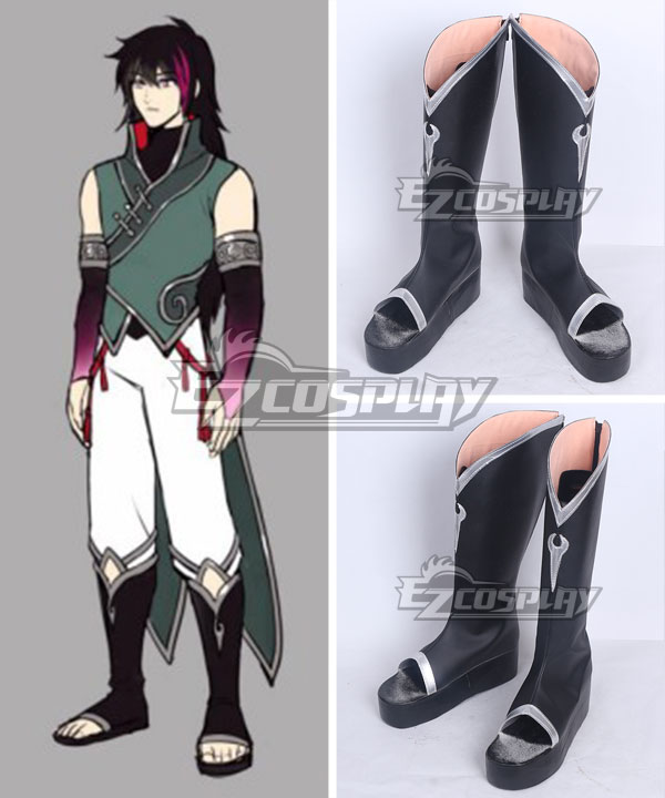 

RWBY Volume 4 Lie Ren Black Shoes Cosplay Boots