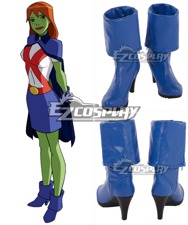 

DC Young Justice Miss Martia Megan Morse Blue Shoes Cosplay Boots