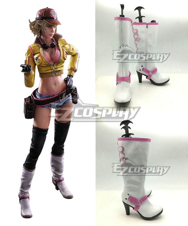 Final Fantasy XV Cindy Aurum White Shoes Cosplay Boots