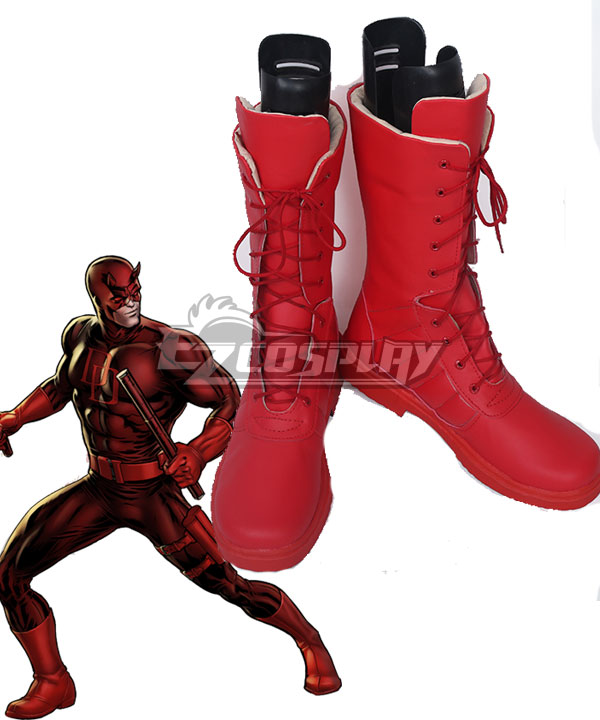 Marvel Daredevil Matt Murdock Daredevil Red Shoes Cosplay Boots