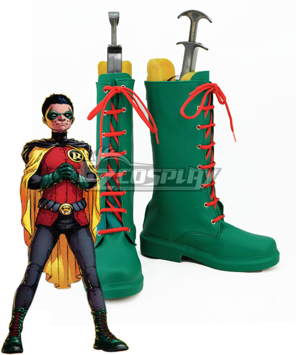 

DC Comics Batman Son of Batman Damian Wayne Green Shoes Cosplay Boots