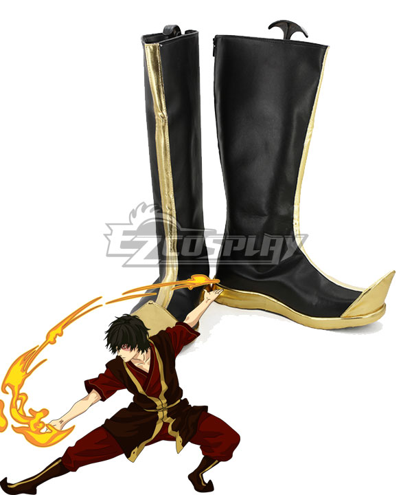 Avatar: The Last Airbender Zuko Black Shoes Cosplay Boots