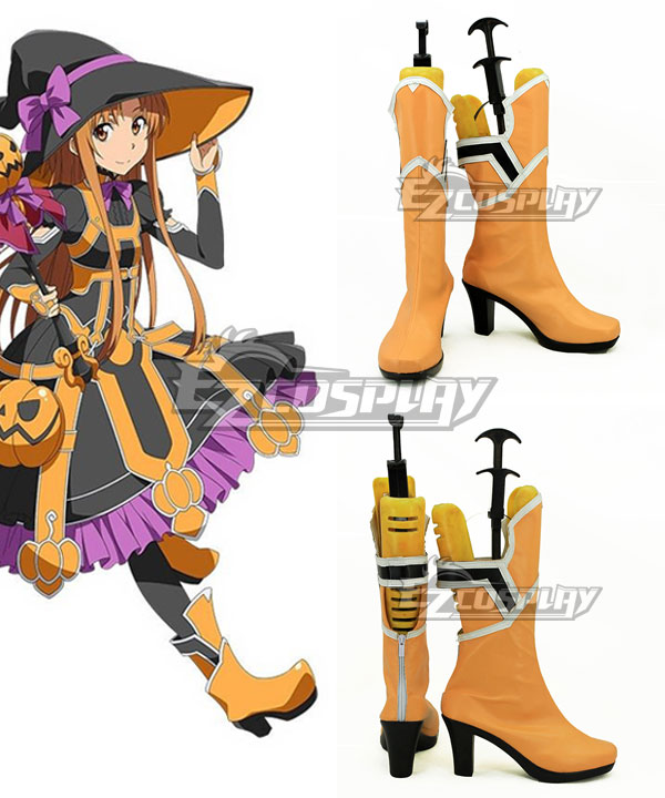 

Sword Art Online Yuuki Asuna Yuki Asuna Orange Shoes Cosplay Boots