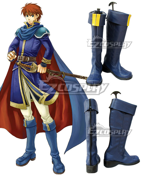 FE Eliwood Blue Shoes Cosplay Boots
