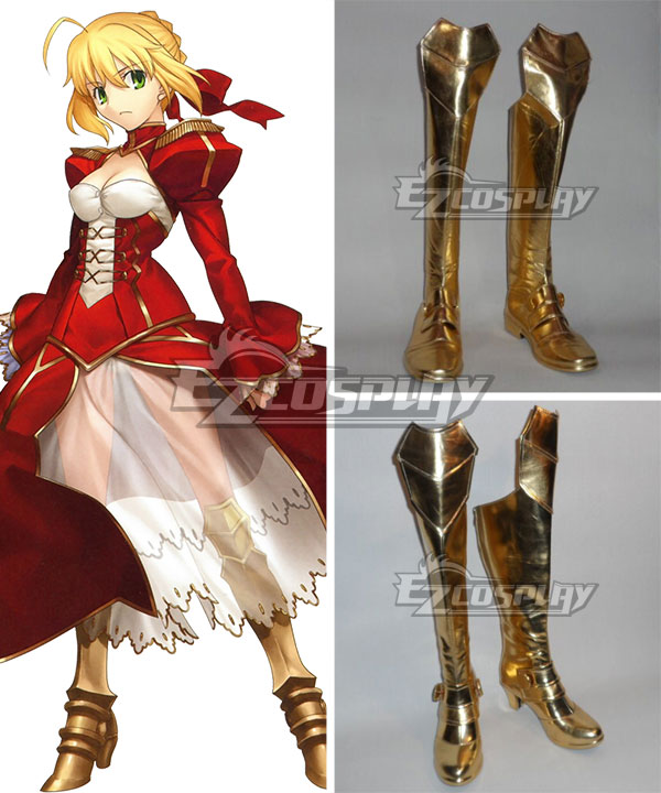 

Fate EXTRA Last Encore Nero Claudius Caesar Augustus Germanicus Red Saber Golden Shoes Cosplay Boots