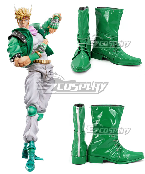 JoJo's Bizarre Adventure Caesar Anthonio Zeppeli Green Shoes Cosplay Boots