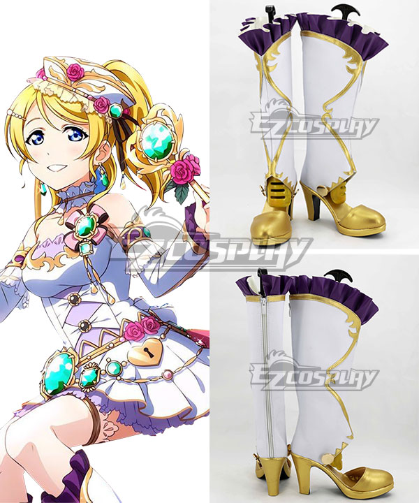 Love Live! Eli Ayase Ellie White Shoes Cosplay Boots