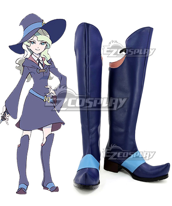 Little Witch Academia Diana Cavendish Deep Blue Shoes Cosplay Boots
