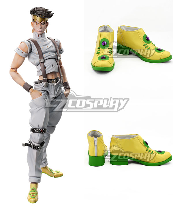 JoJo's Bizarre Adventure: Diamond Is Unbreakable Rohan Kishibe Yellow Shoes Cosplay Boots